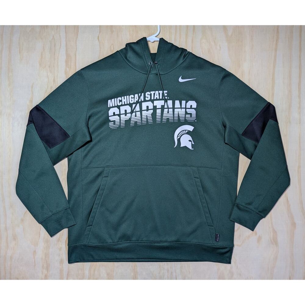 Nike Men's XL Michigan State Spartans Dri-FIT Hoodie Pullover Sweatshirt Green